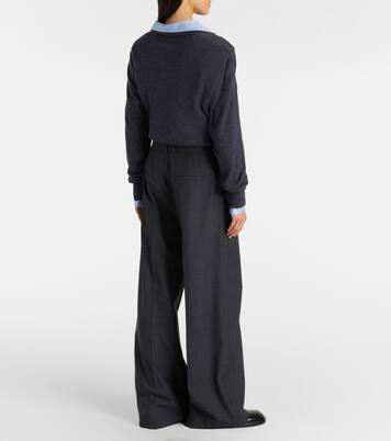 Brickell plaid wide-leg pants | The Frankie Shop
