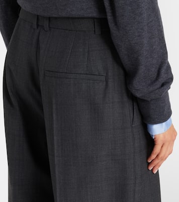 Brickell plaid wide-leg pants | The Frankie Shop