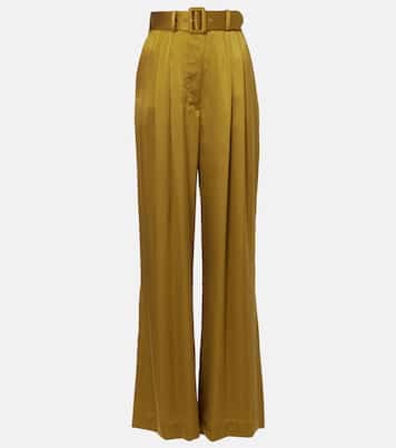Silk satin wide-leg pants | Zimmermann