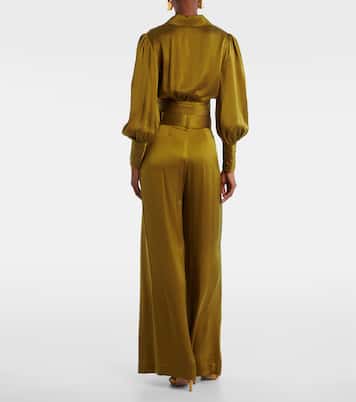 Silk satin wide-leg pants | Zimmermann