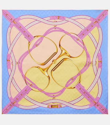 Tuch GG Horsebit aus Seiden-Jacquard | Gucci