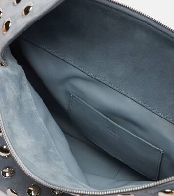 Elena Medium studded suede shoulder bag | Khaite