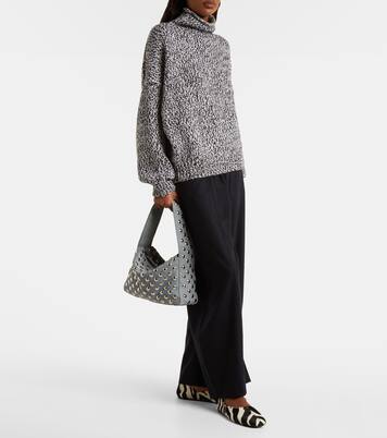 Elena Medium studded suede shoulder bag | Khaite