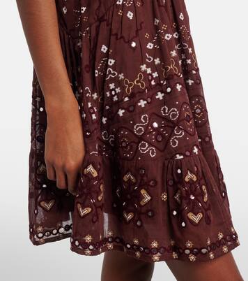 Embroidered cotton minidress | Juliet Dunn