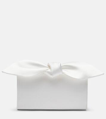 Bow Tie Mini satin clutch | Aquazzura