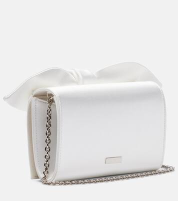Bow Tie Mini satin clutch | Aquazzura