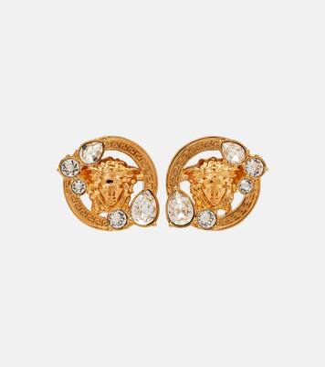 Medusa crystal-embellished earrings | Versace