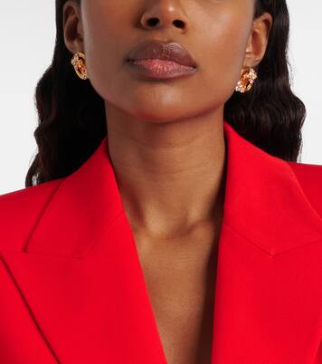 Medusa crystal-embellished earrings | Versace