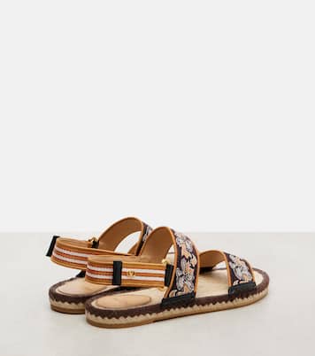 Sandalias Bribri de rafia con piel | Valentino Garavani
