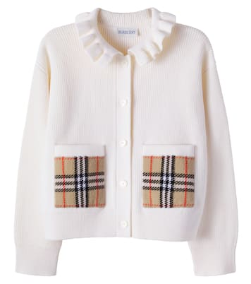 Burberry Check cotton and wool cardigan | Burberry Kids