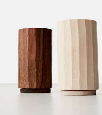 Saliera e pepiera Grana in noce by Naoto Fukasawa | Zanat