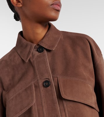 Monili cropped suede jacket | Brunello Cucinelli