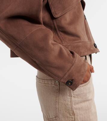 Monili cropped suede jacket | Brunello Cucinelli