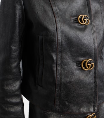 Double G leather jacket | Gucci