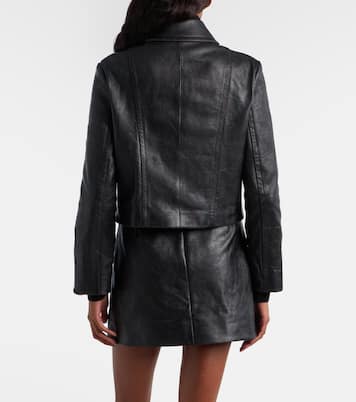 Double G leather jacket | Gucci