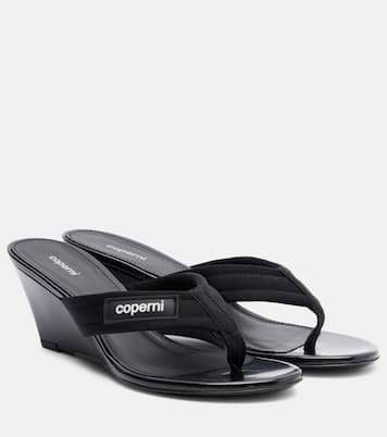 Logo wedge thong sandals | Coperni