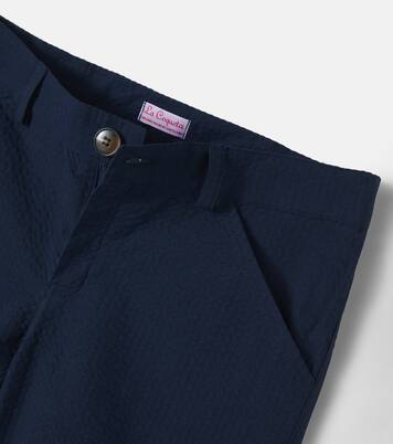 Bocusi cotton seersucker shorts | La Coqueta