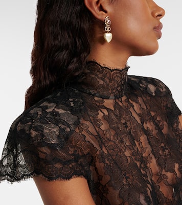 Ohrringe VLogo mit Kristallen und Zierperlen | Valentino