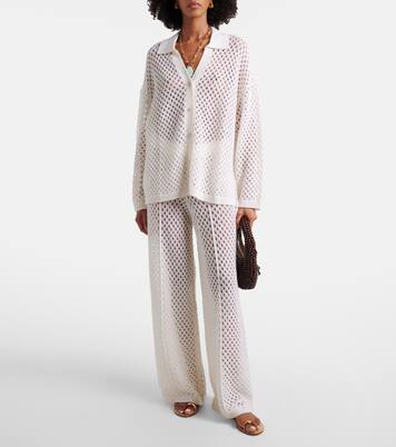 Open-knit wool and cashmere cardigan | Jardin des Orangers