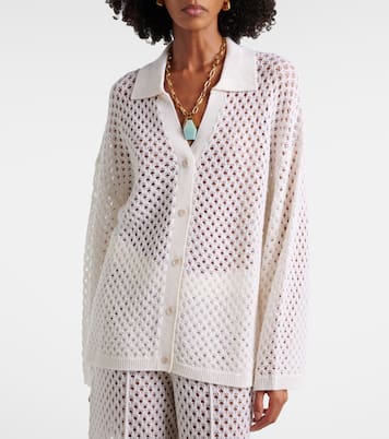 Open-knit wool and cashmere cardigan | Jardin des Orangers