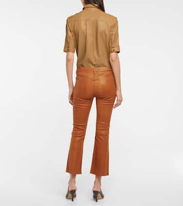 Pantaloni Le Crop Mini Boot in pelle | Frame