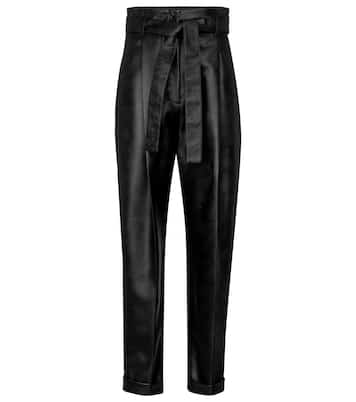 Pantalon paper bag en cuir synthétique | Philosophy di Lorenzo Serafini
