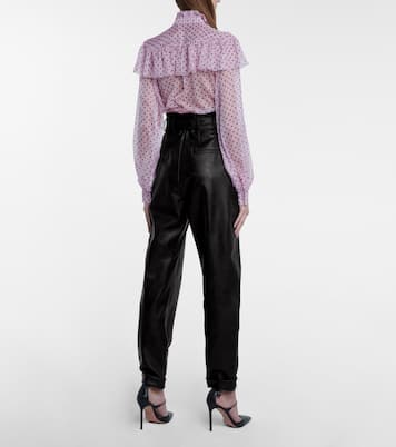 Pantalon paper bag en cuir synthétique | Philosophy di Lorenzo Serafini