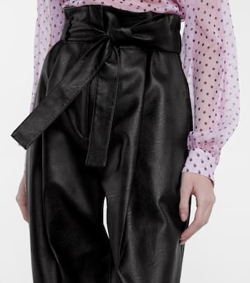 Pantalon paper bag en cuir synthétique | Philosophy di Lorenzo Serafini