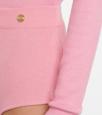 High-Rise Shorts aus Strick | Balmain