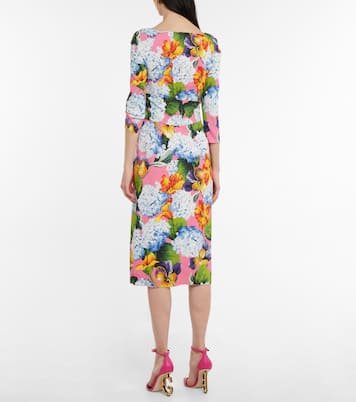 Robe midi à fleurs | Dolce&Gabbana