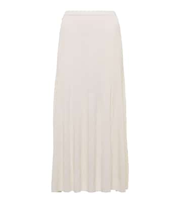 Falda midi Meda de seda y cachemir | Gabriela Hearst