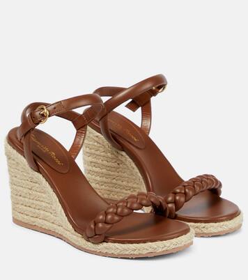 Sandali espadrillas in pelle con zeppa | Gianvito Rossi