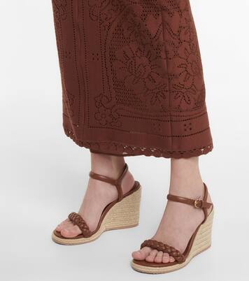 Sandali espadrillas in pelle con zeppa | Gianvito Rossi