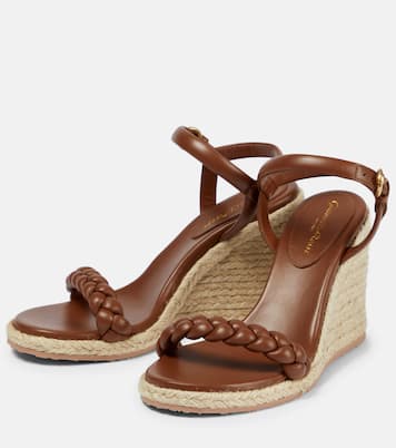 Sandali espadrillas in pelle con zeppa | Gianvito Rossi