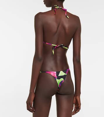Printed low-rise bikini bottoms | Louisa Ballou