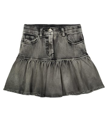 x Disney® - Gonna in denim con ricami | Monnalisa