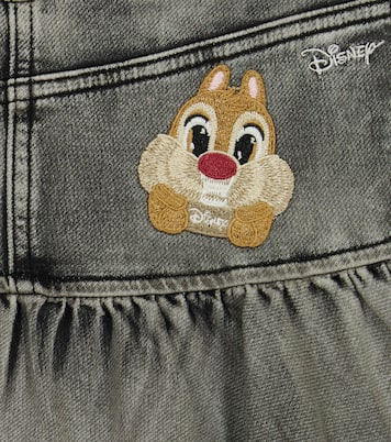 x Disney® - Gonna in denim con ricami | Monnalisa