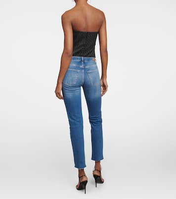 جينز سليم بخصر متوسط الإرتفاع Girlfriend | AG Jeans