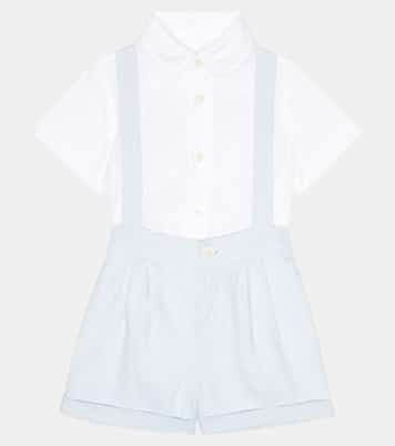 Baby - Camicia e salopette in cotone e lino | Polo Ralph Lauren Kids