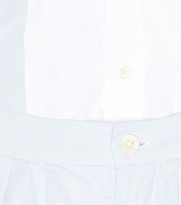 Baby - Camicia e salopette in cotone e lino | Polo Ralph Lauren Kids