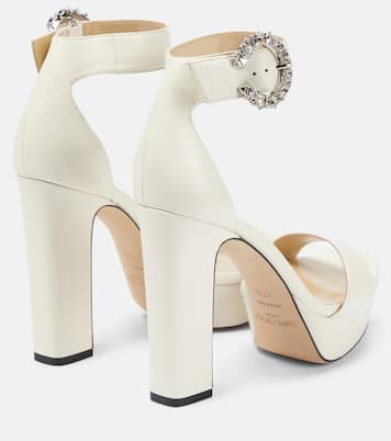 Mionne 120 leather platform sandals | Jimmy Choo