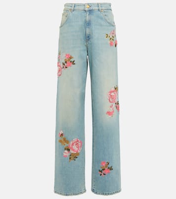 Jeans regular a vita alta con ricamo | Blumarine