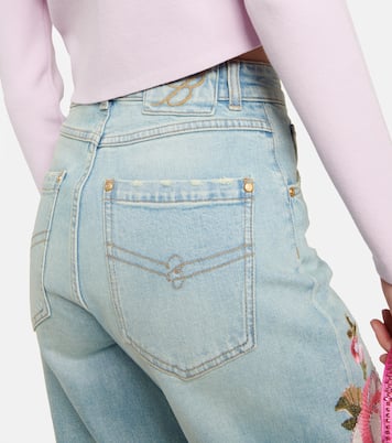 Jeans regular a vita alta con ricamo | Blumarine