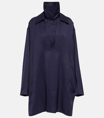 Miniabito in raso con collo alto | Jil Sander