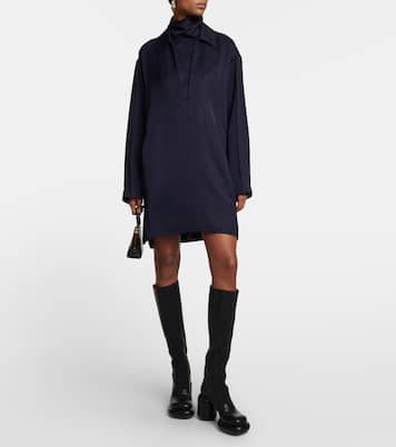 Miniabito in raso con collo alto | Jil Sander