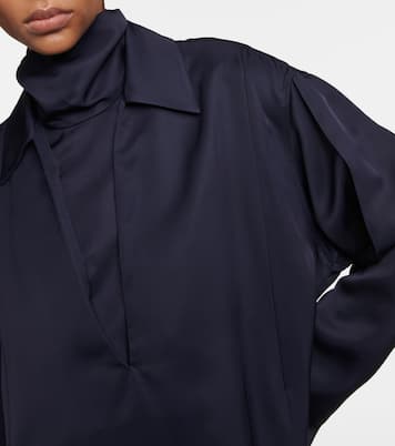 Miniabito in raso con collo alto | Jil Sander