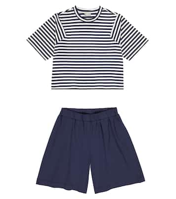 Cotton T-shirt and shorts set | Il Gufo
