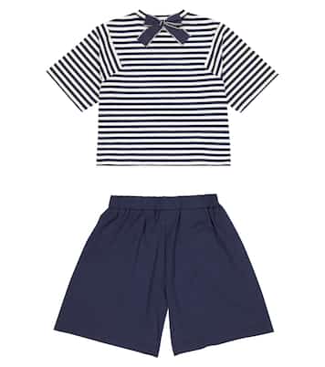 Cotton T-shirt and shorts set | Il Gufo