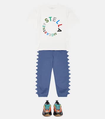 로고 코튼 티셔츠 | Stella McCartney Kids