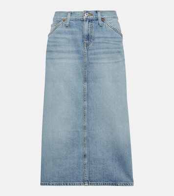 Falda midi Low Rider en denim | Re/Done